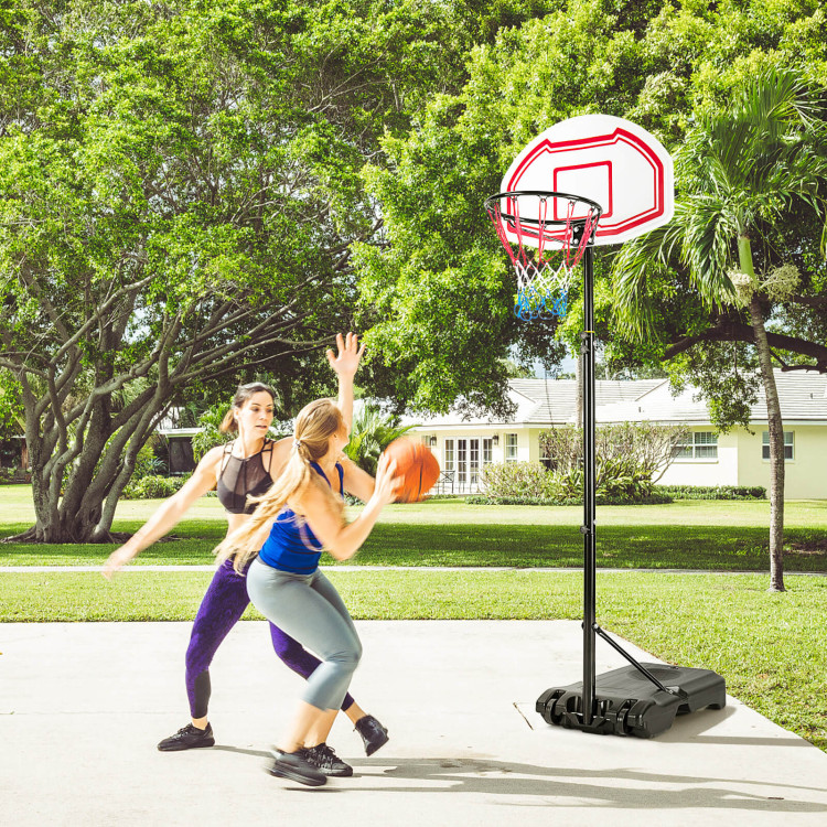 Height Adjustable Basketball Hoop with 2 Nets and Fillable BaseCostway Gallery View 2 of 10